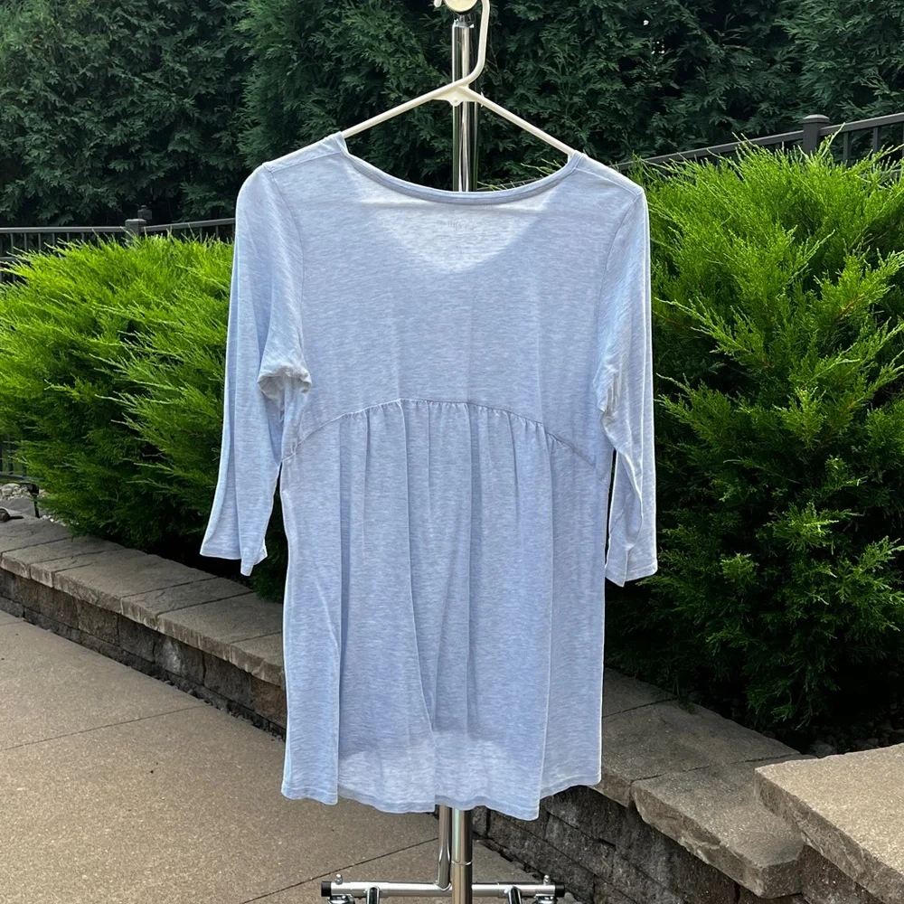 J. Jill / Pure Jill Soft Sky Blue Tunic Top - Picture 2 of 3
